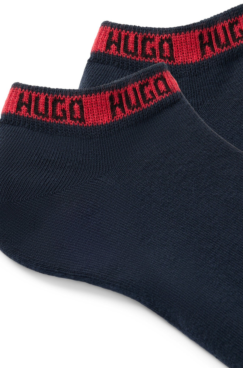 HUGO TWO-PACK OF ANKLE-LENGTH SOCKS WITH BRANDED CUFFS outlook