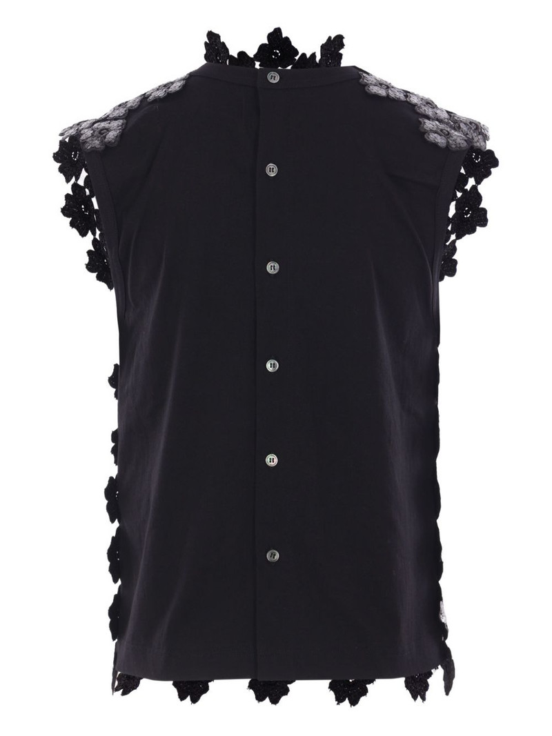 TAO Comme Des Garçons floral appliqué top outlook