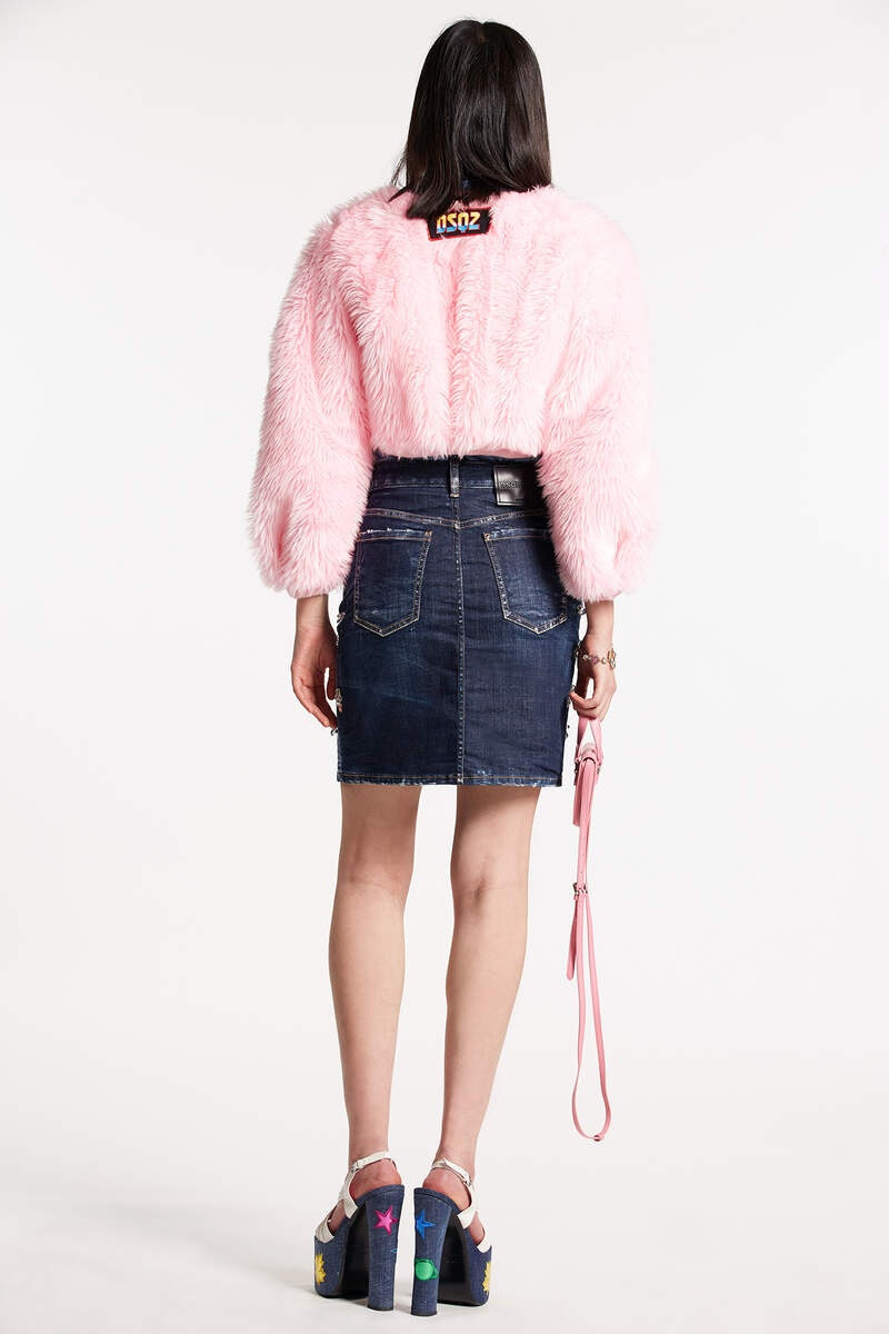 DSQUARED2 CRYSTAL FLIES WASH MINI SKIRT outlook