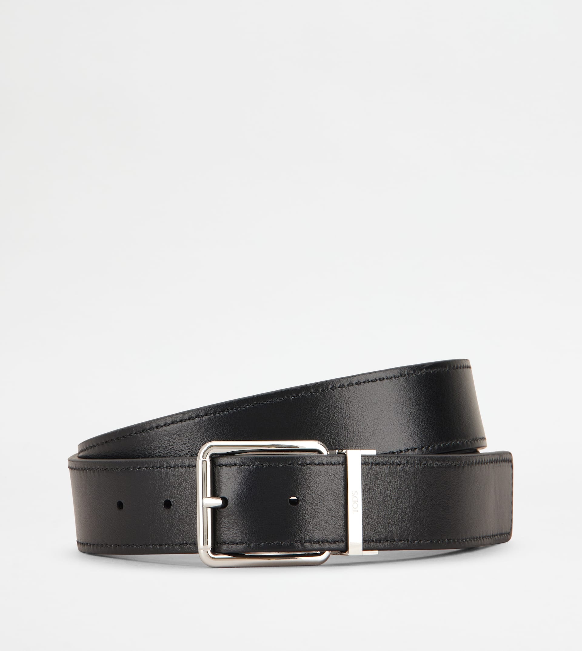 REVERSIBLE BELT IN LEATHER - BLACK - 2