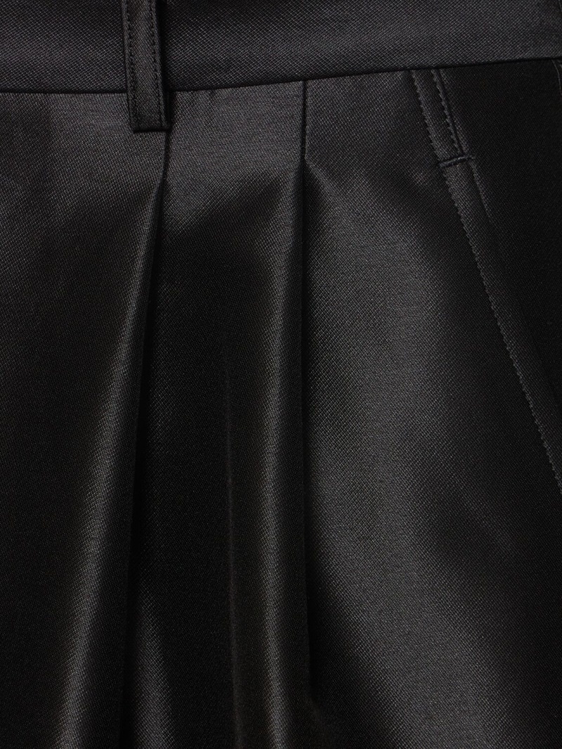 Pleated cotton & silk shorts - 4