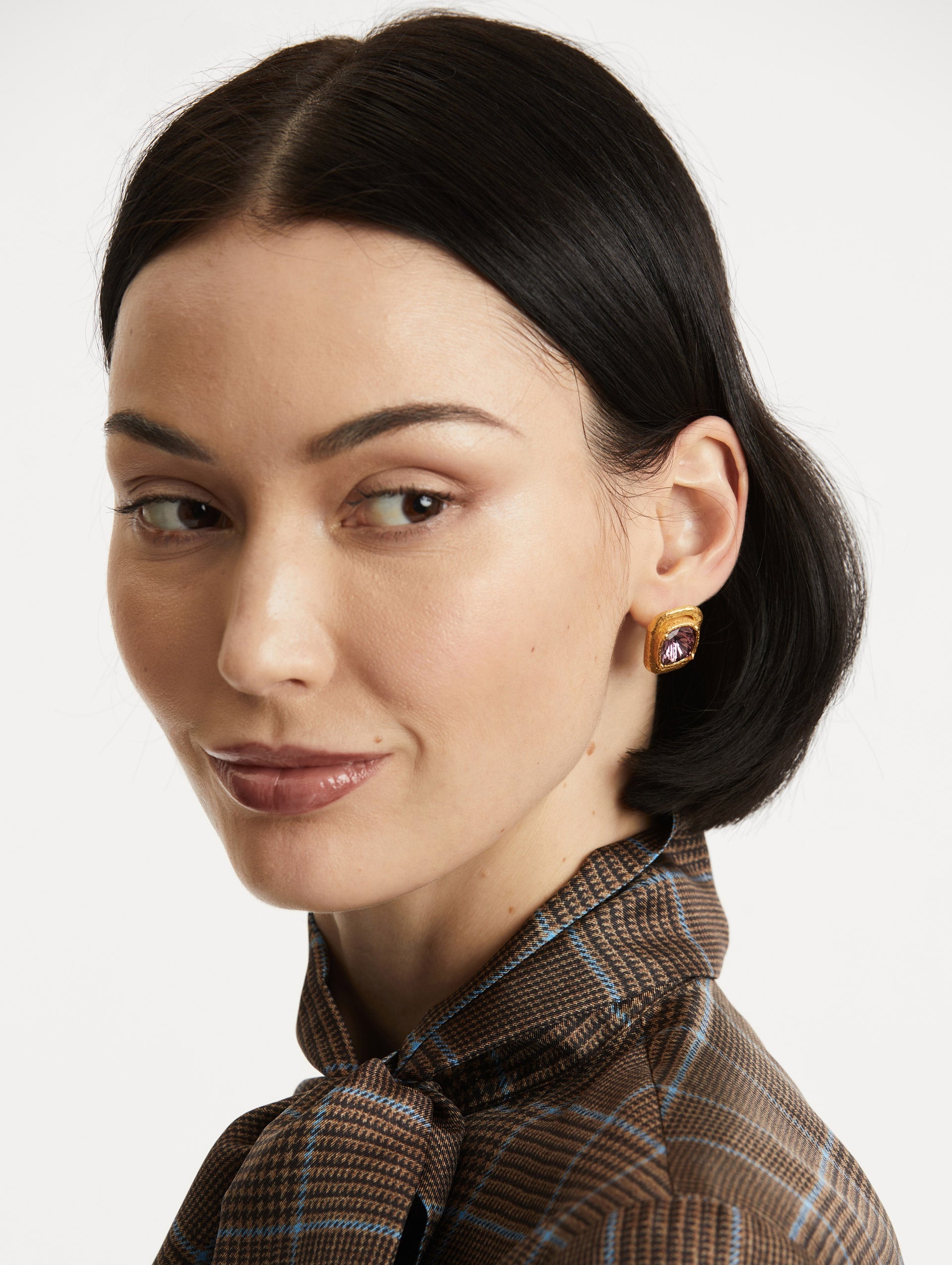 RECTANGLE CRYSTAL EARRINGS - 2