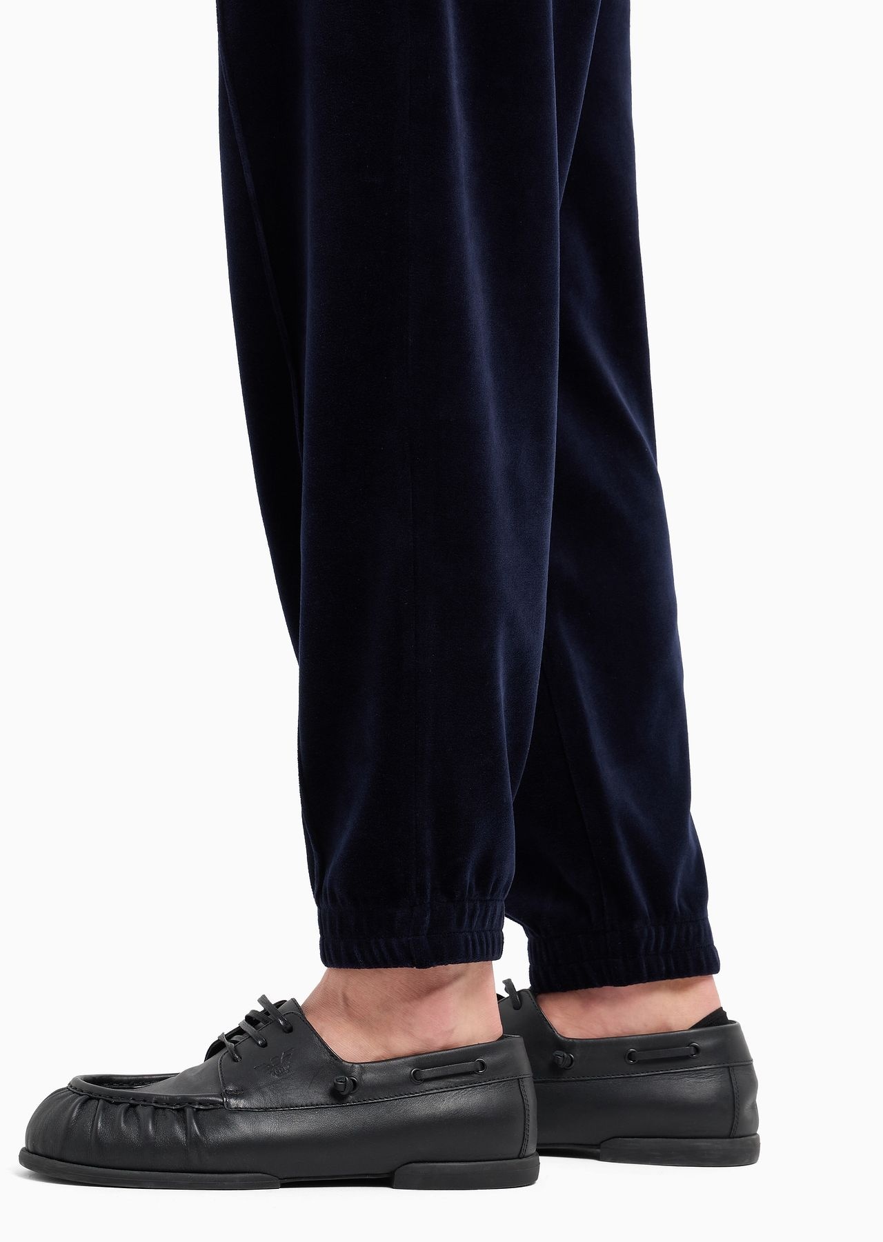 Chenille joggers with ribbing - 5