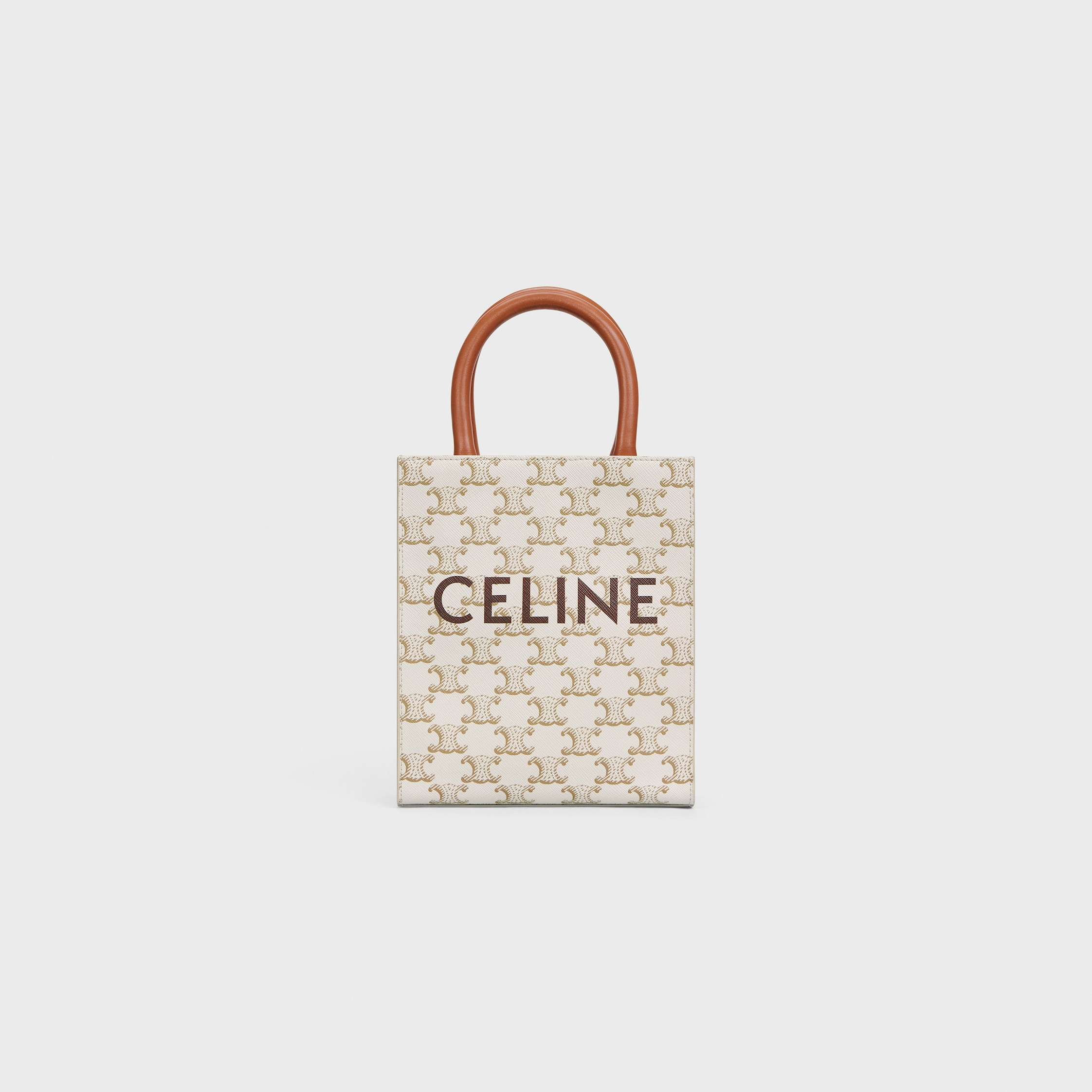 Mini Vertical Cabas in Triomphe Canvas and calfskin with Celine print - 1
