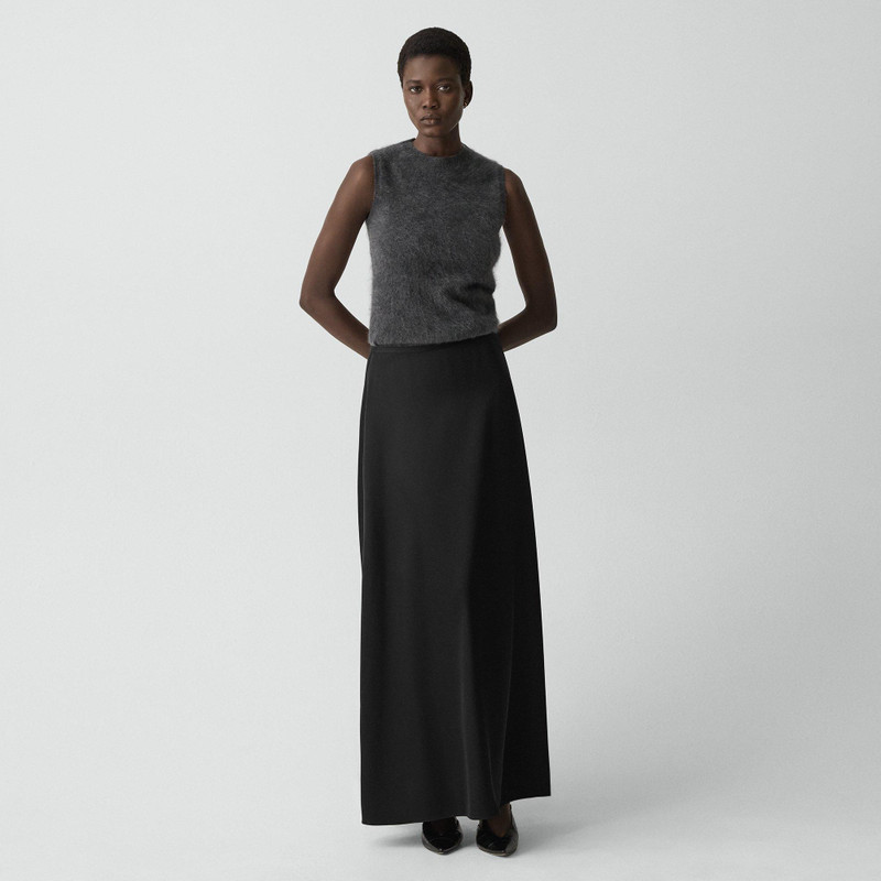 A-Line Maxi Skirt in Satin 2