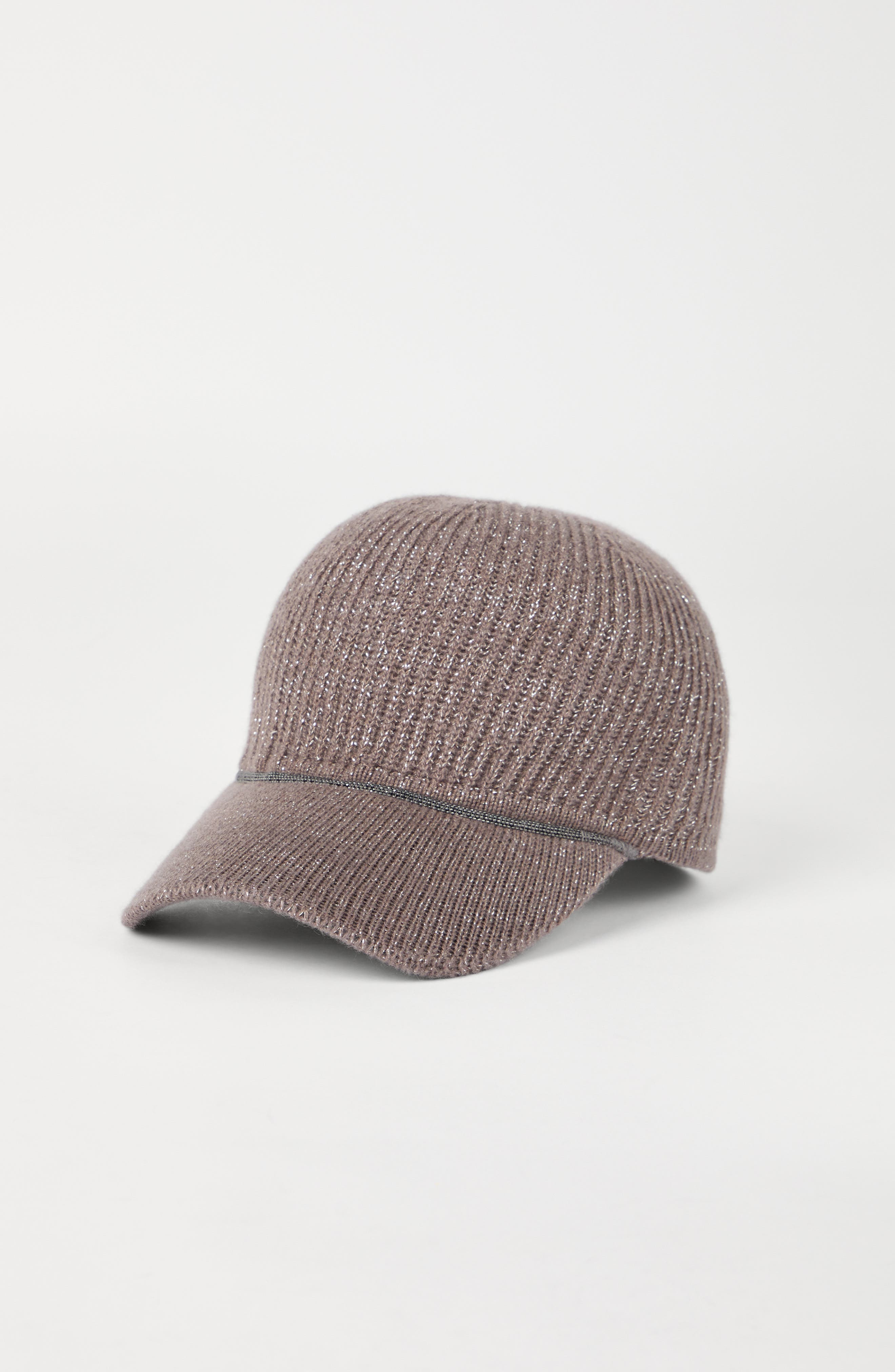 Brunello Cucinelli Sparkling baseball cap with monili in Coffee at Nordstrom - 2