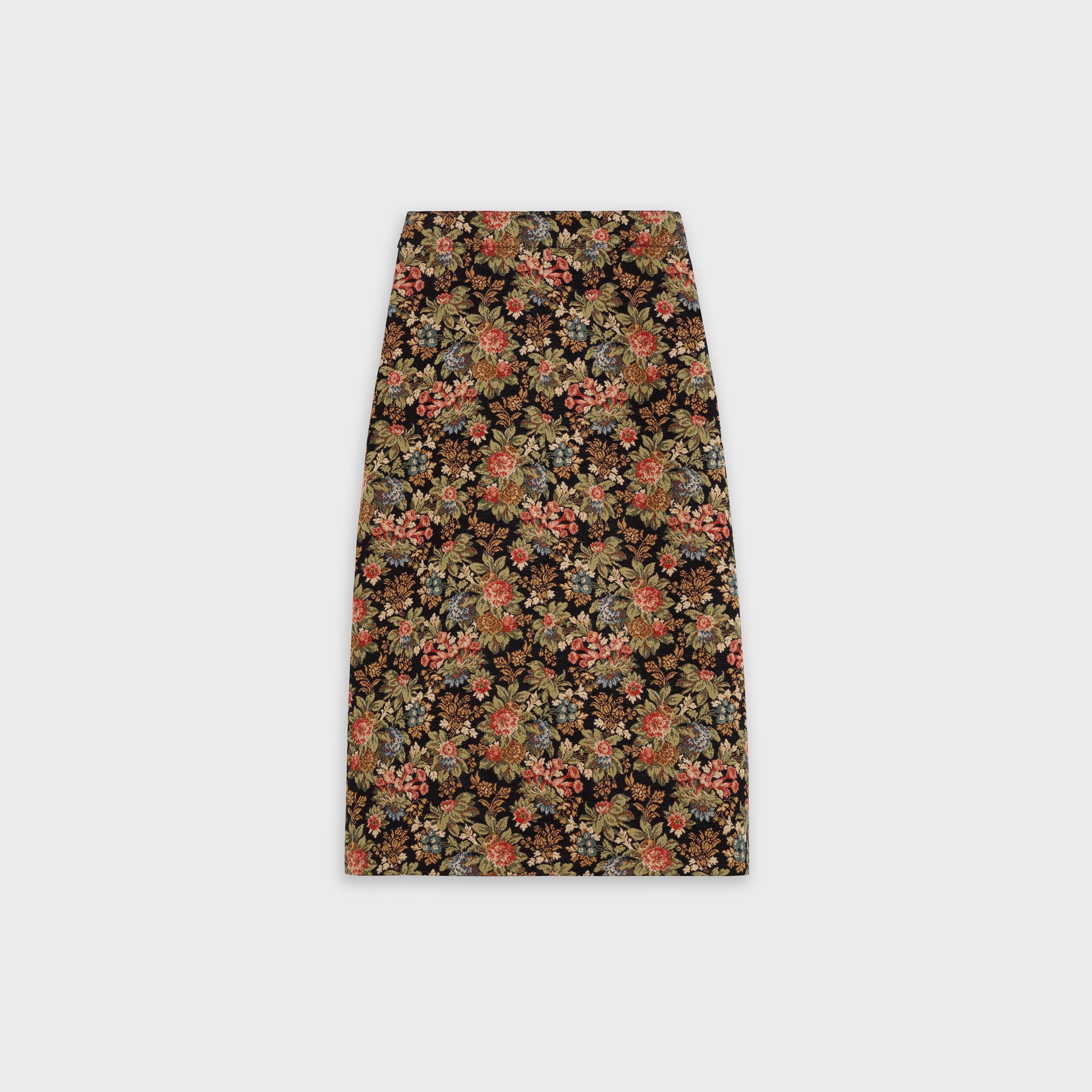 BOX PLEAT SKIRT WITH FLORAL TAPESTRY EMBROIDERY - 2