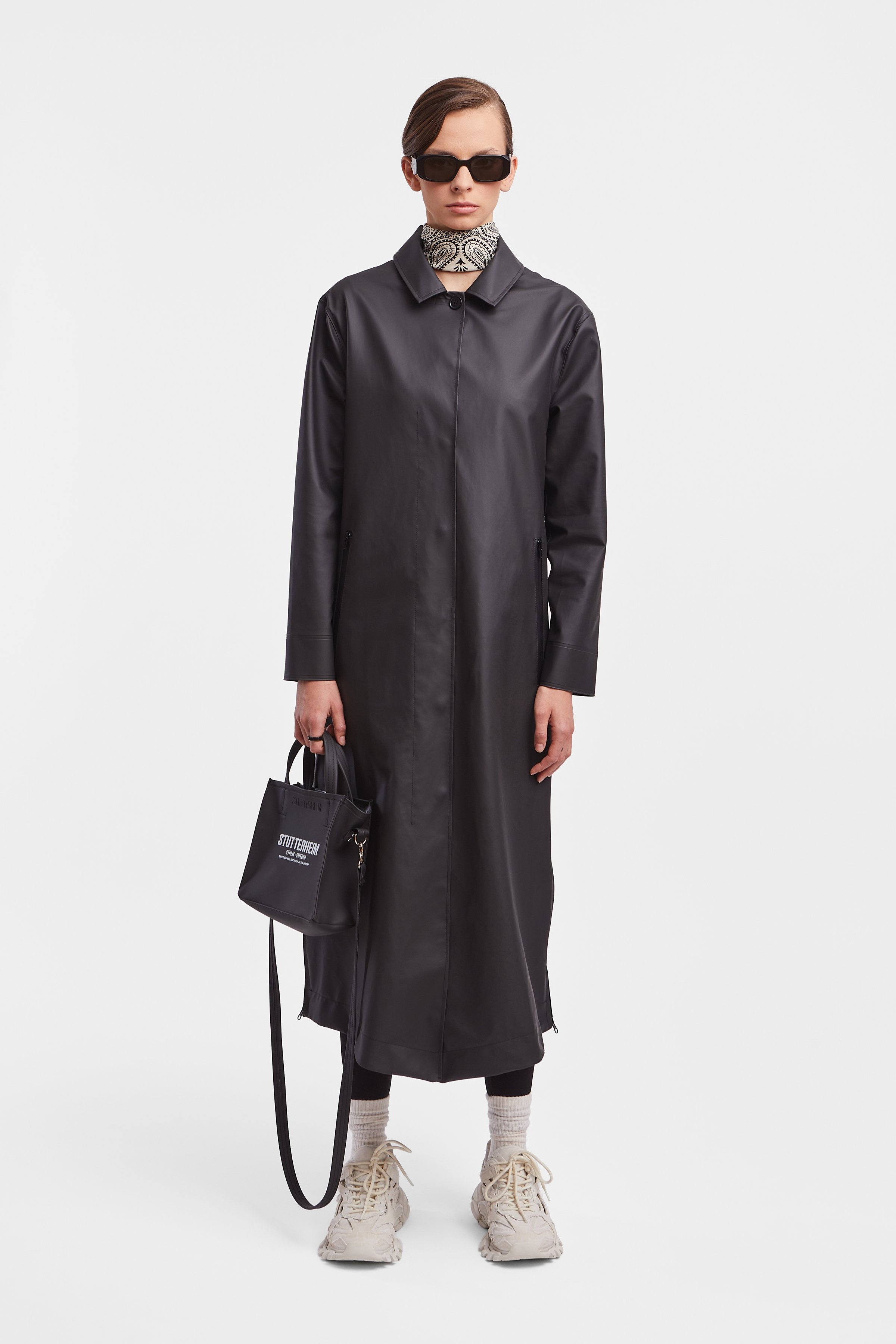 Hornstull Long Raincoat Black - 2