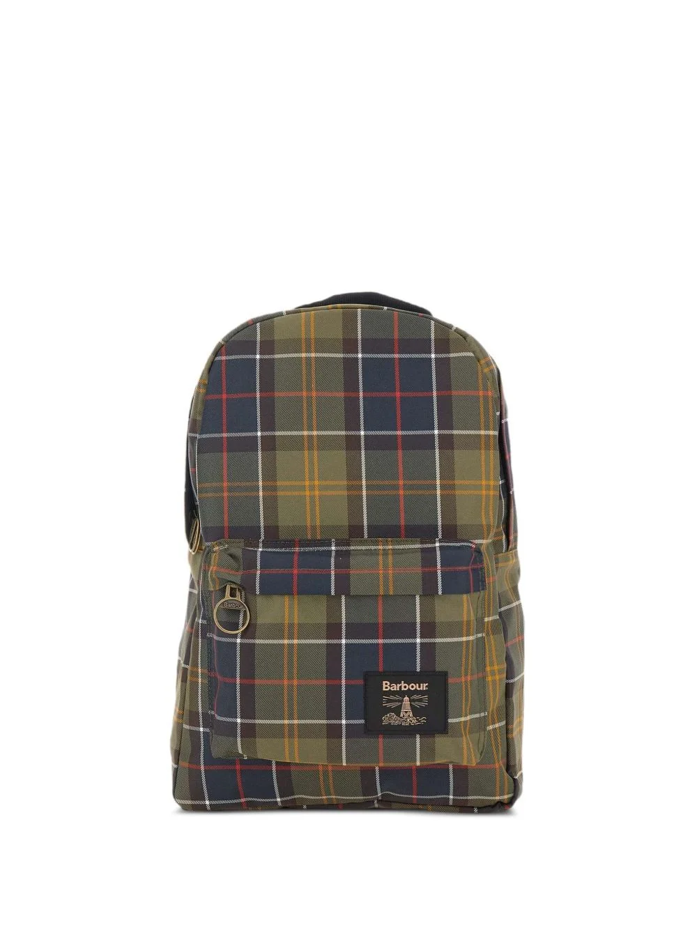 tartan-pattern backpack - 1