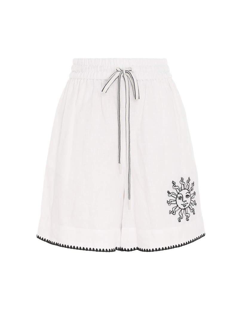 CLOVER EMBROIDERED SHORTS - 1