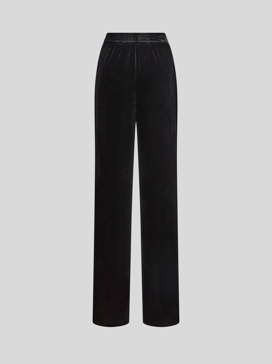 VELVET PALAZZO TROUSERS - 6