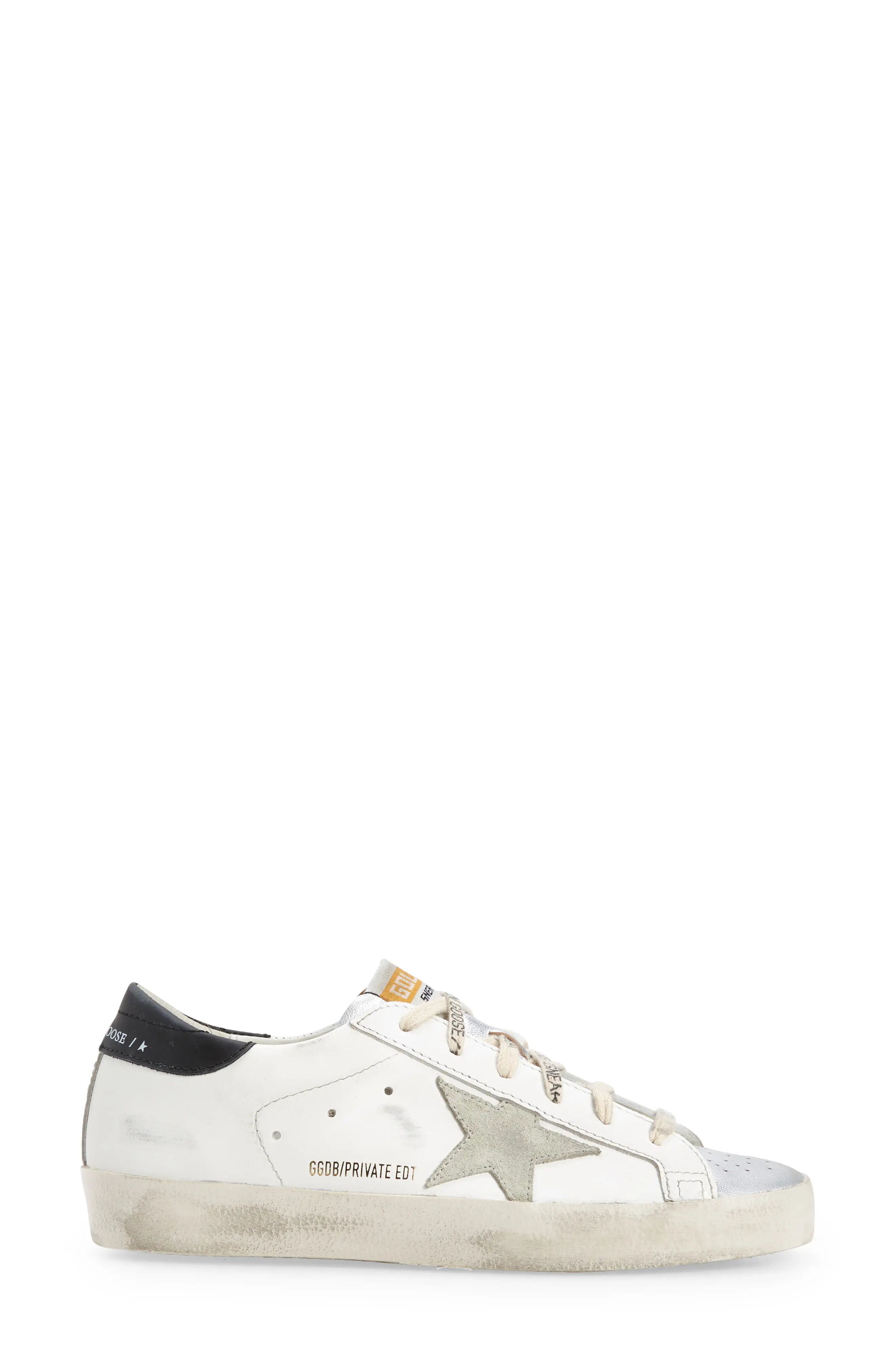 Super-Star Low Top Sneaker in White/Taupe - 3