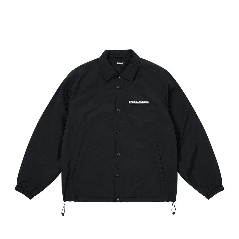 FLEECE LINED COACH JACKET BLACK - 1