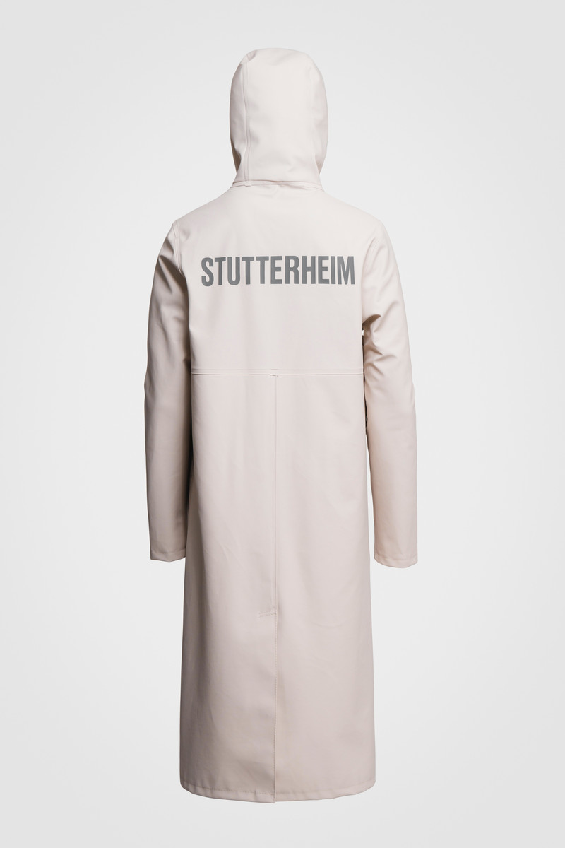 Stockholm Long Print Raincoat Light Sand 6