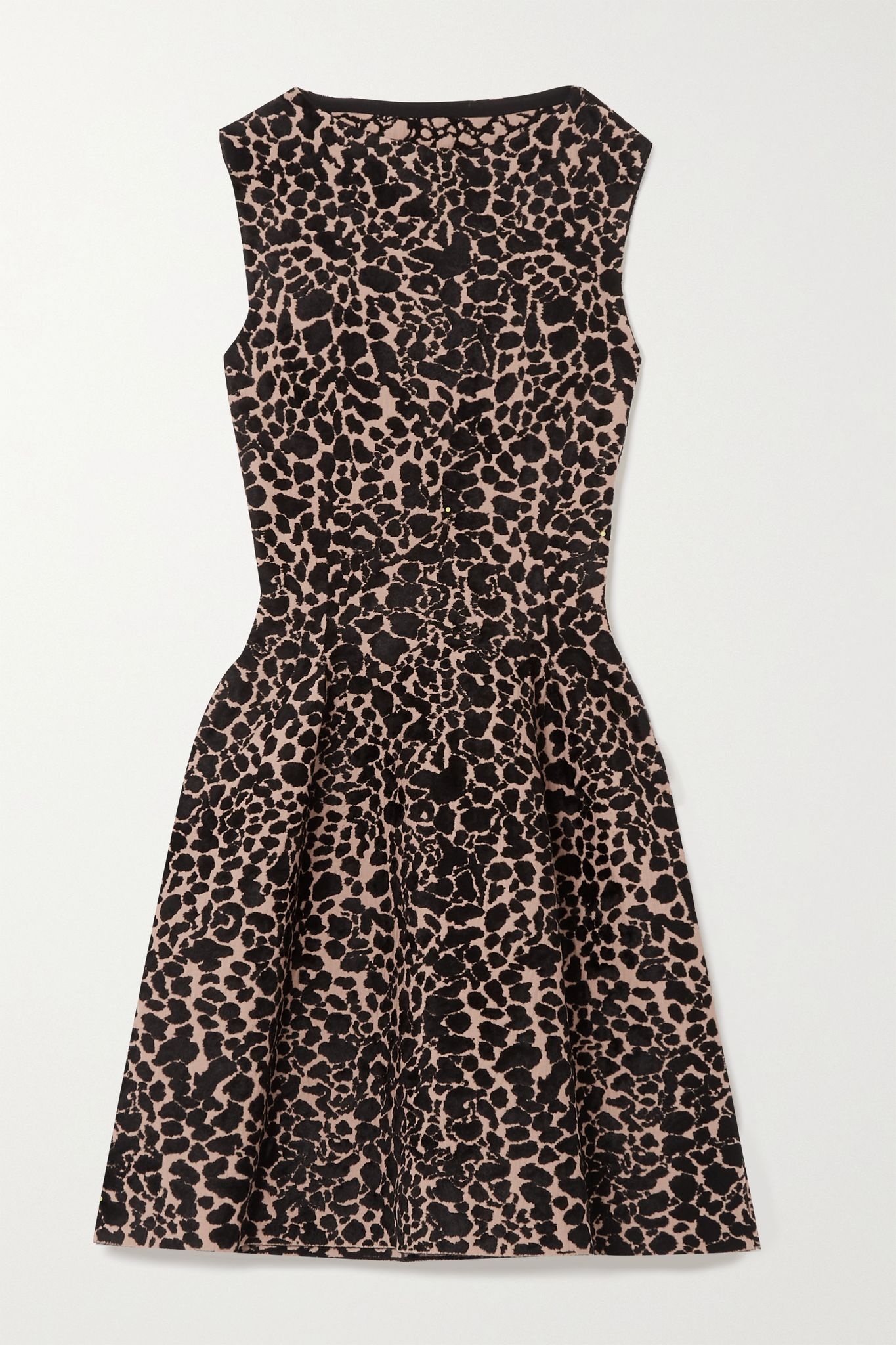 Leopard jacquard-knit mini dress - 1