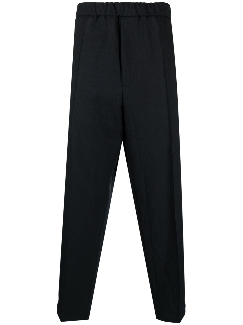 straight leg cotton trousers - 1