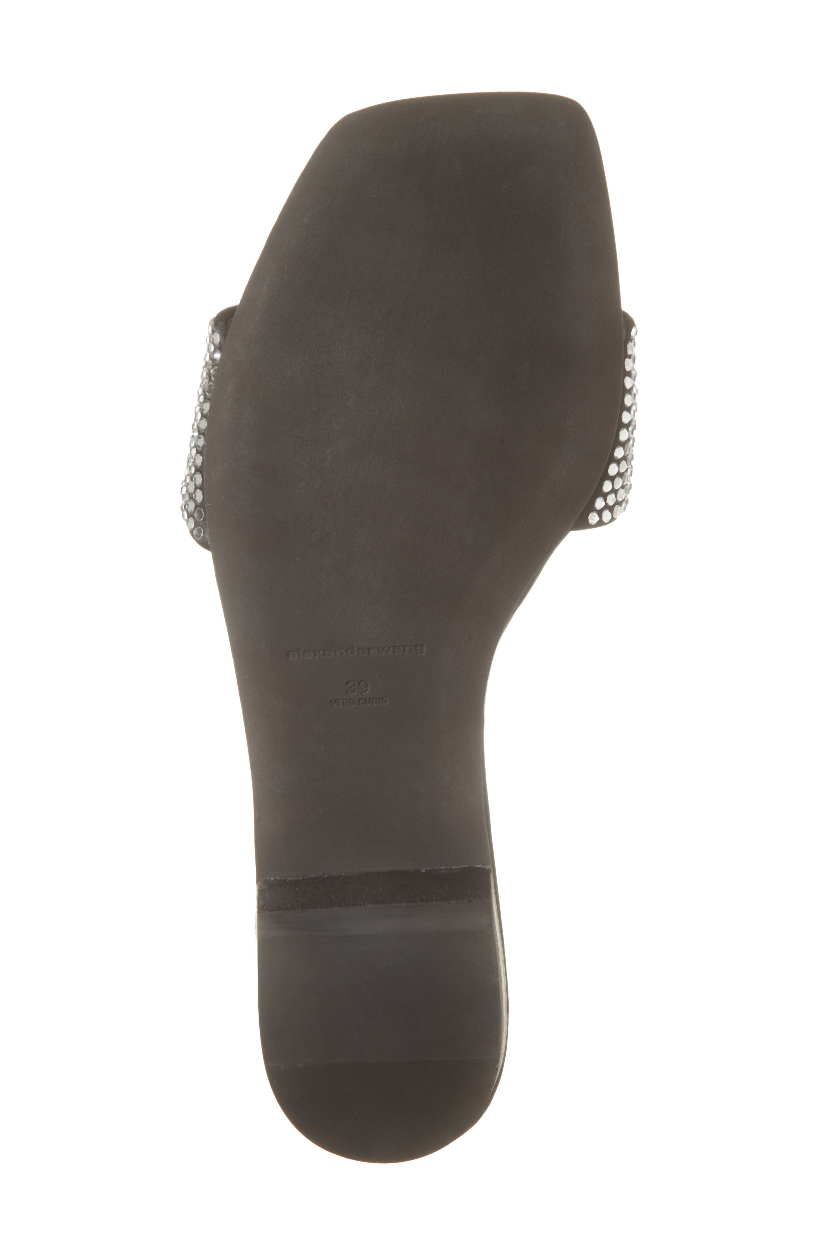 Alexander Wang Vy Crystal Embellished Slide Sandal in Black/Silver at Nordstrom - 6
