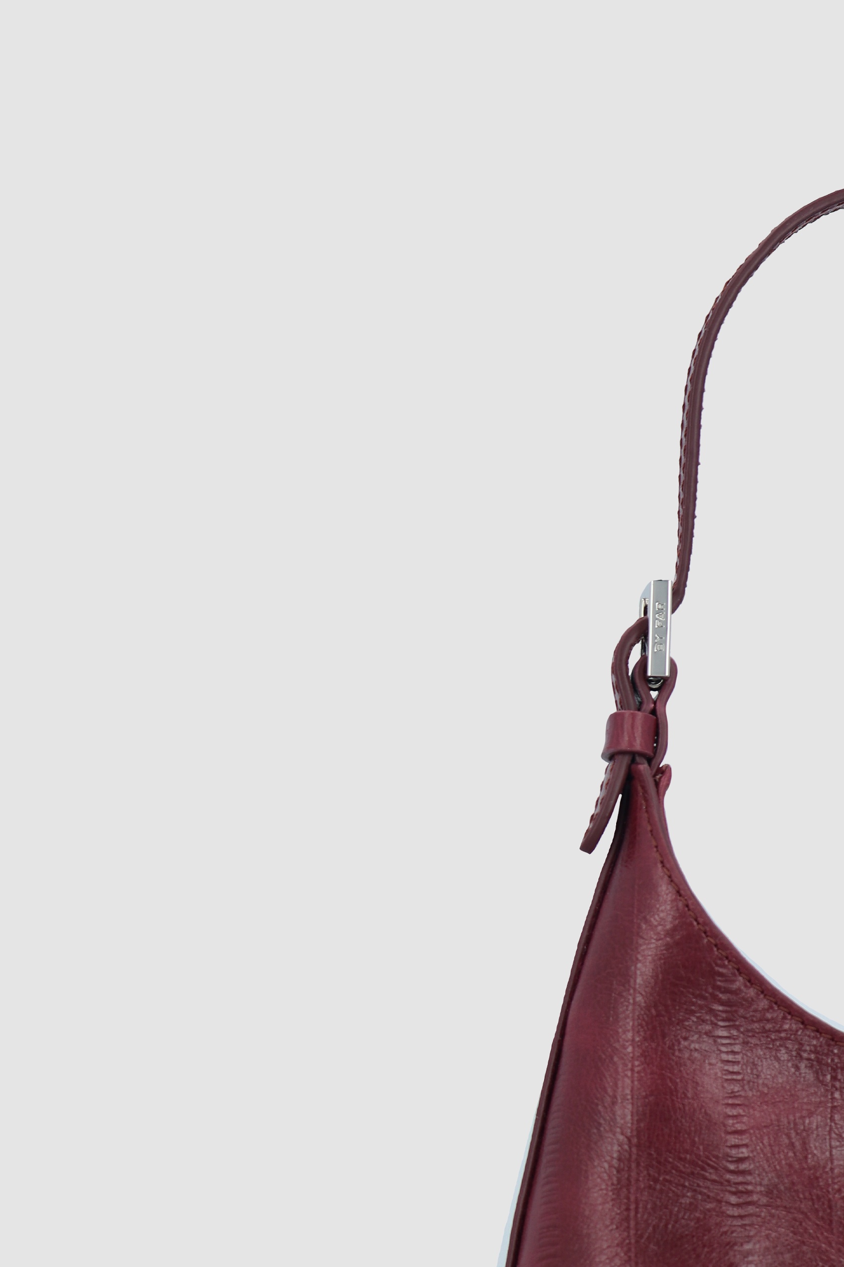 BABY CAMRYN SOUR CHERRY EEL EMBOSSED LEATHER TOP-HANDLE BAG - 3