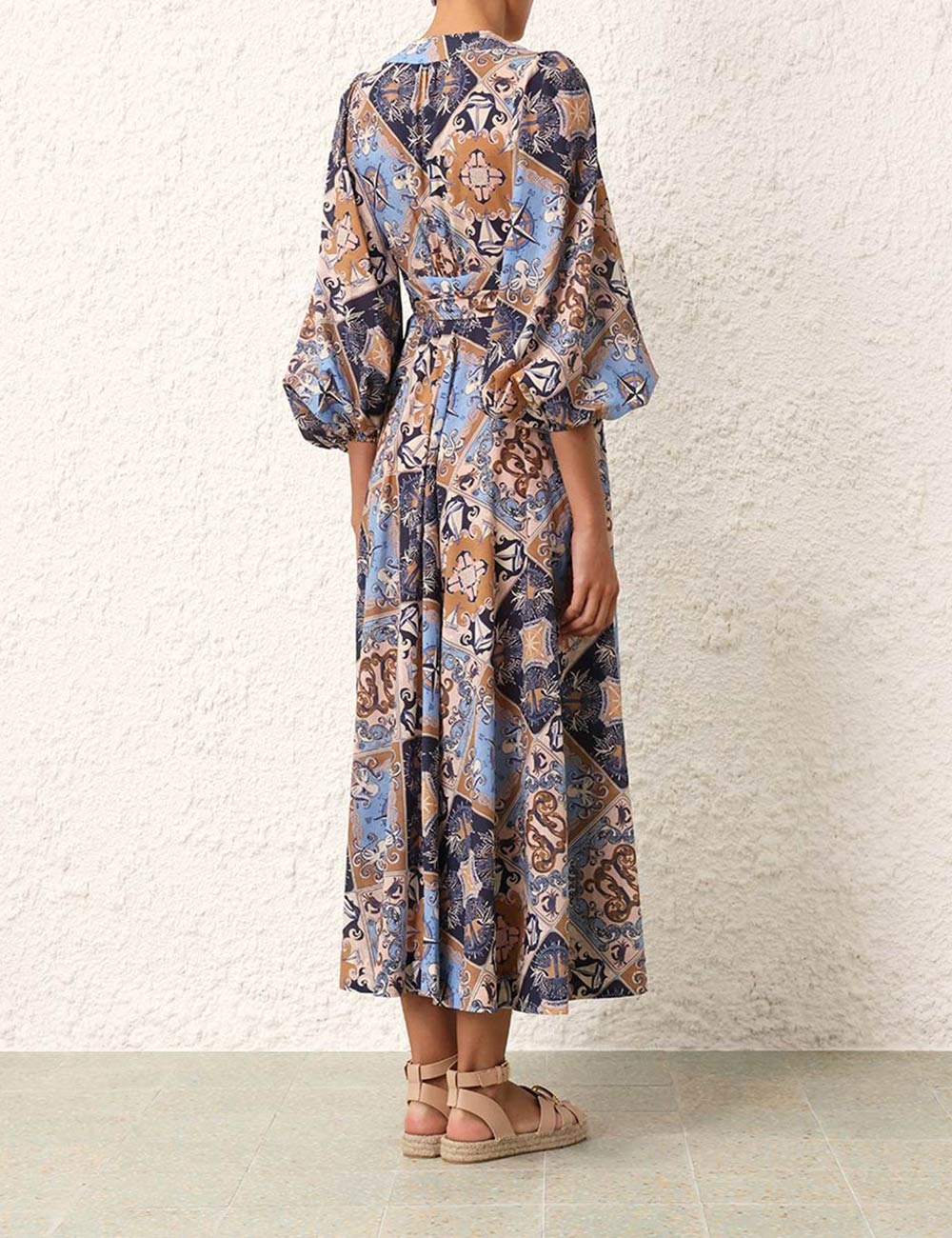 ZIMMERMANN 3121DRS255GRWCFL 関税送料込 Zimmermann ALIGHT WRAP MIDI DRESS | REVERSIBLE