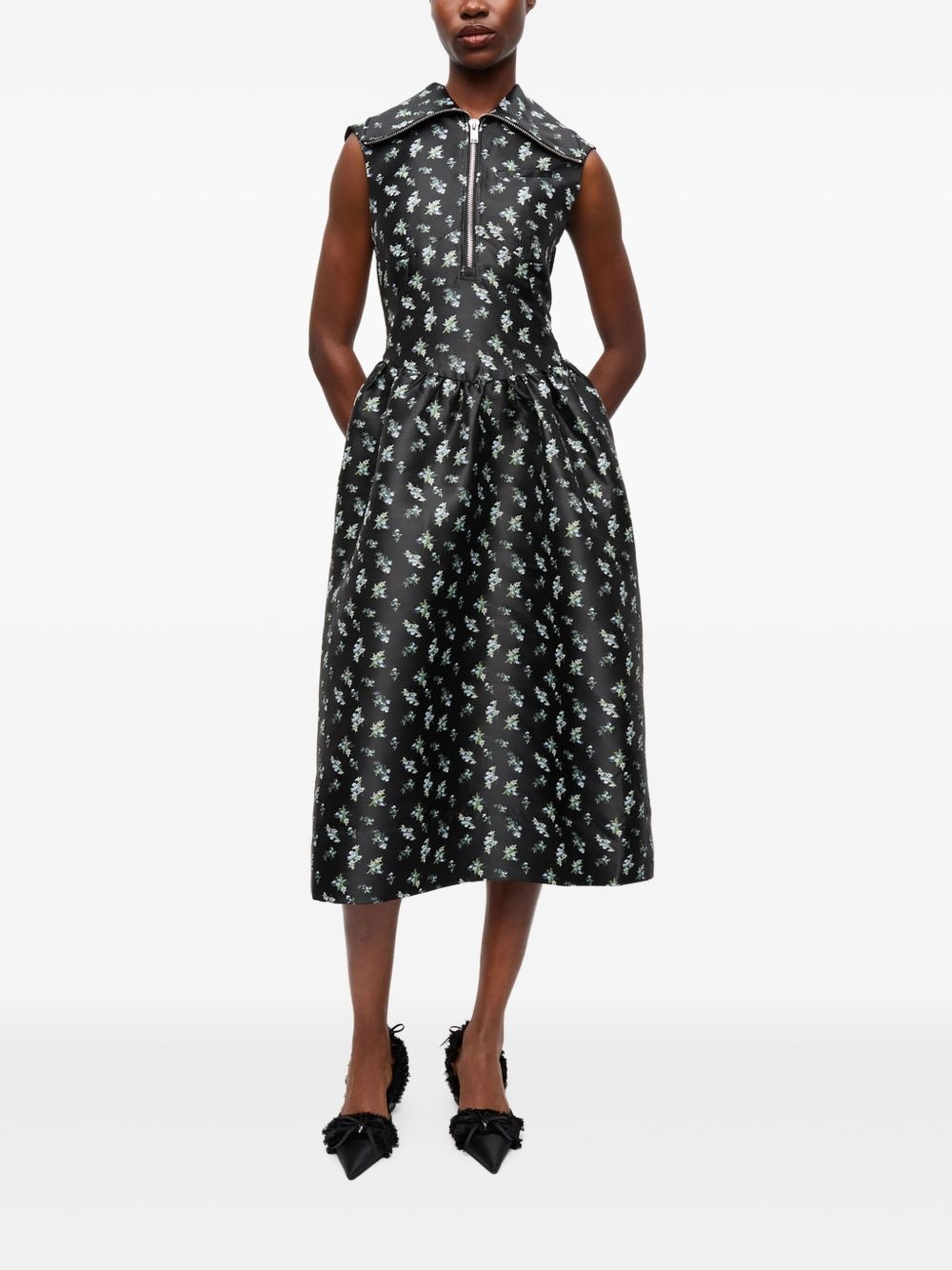 floral-print dress - 2