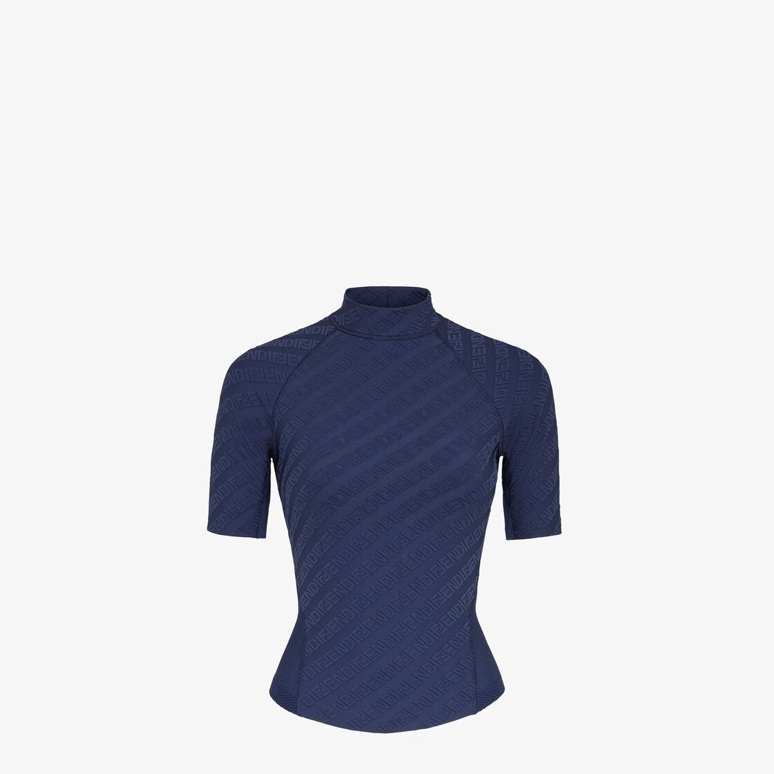 Blue FF jacquard tech knit T-shirt - 1