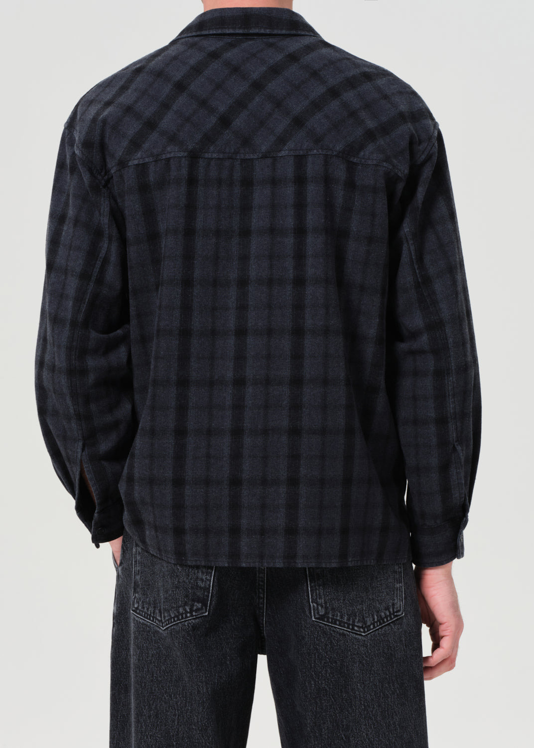 BRENNAN SHIRT IN UMBRA CHECK/MIRAGE - 4