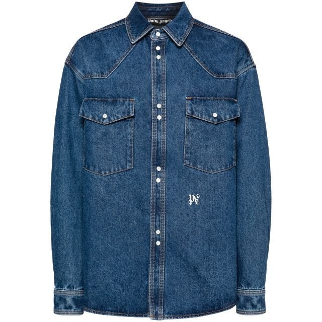 Denim shirt with embroidery - 1