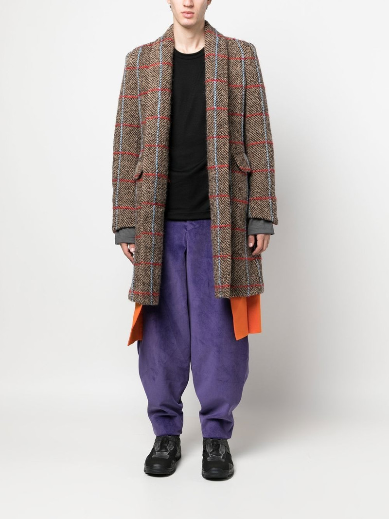 Comme des Garçons Homme Plus herringbone tweed 뒤집을 수 있는 overcoat outlook