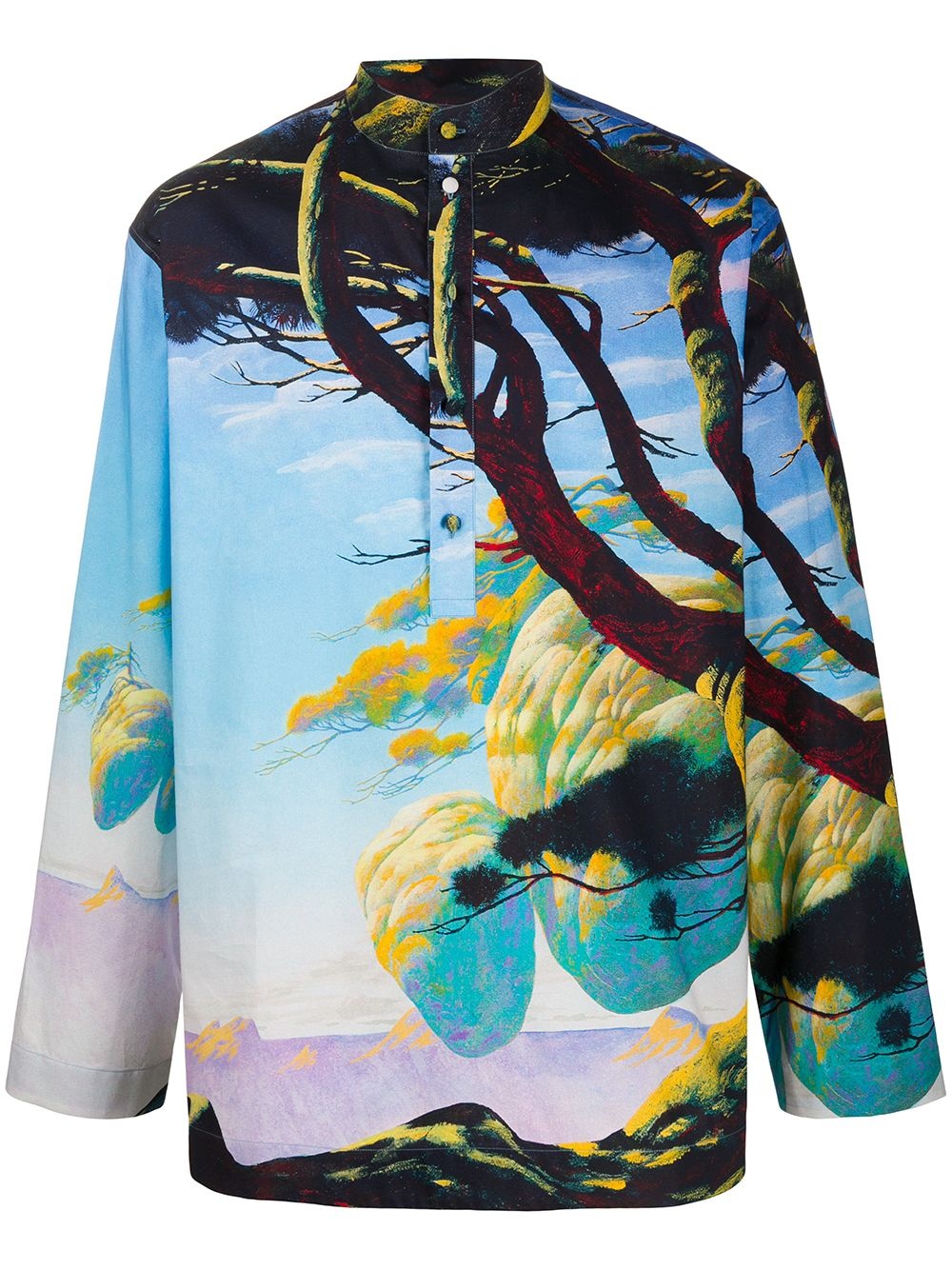 floating island print shirt - 1