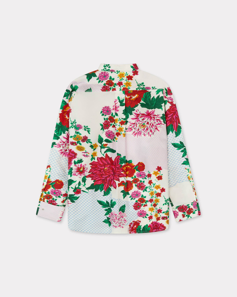 KENZO 'KENZO Archive Floral' stand collar shirt in cotton silk outlook