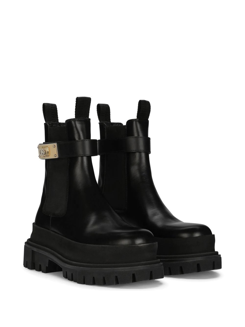 logo-plaque chunky boots - 2