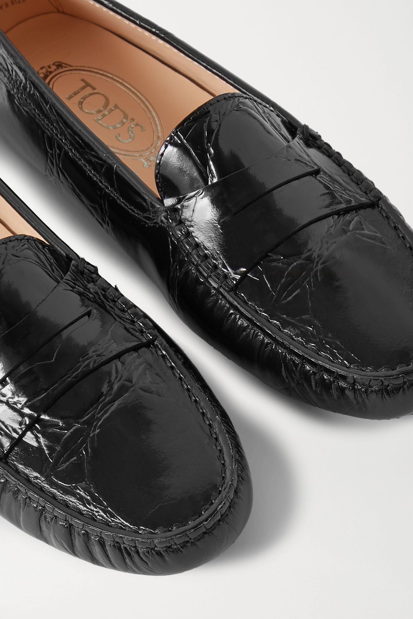 Gommino croc-effect leather loafers - 4