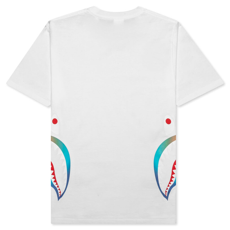 A BATHING APE® GRADATION SIDE SHARK TEE - WHITE outlook