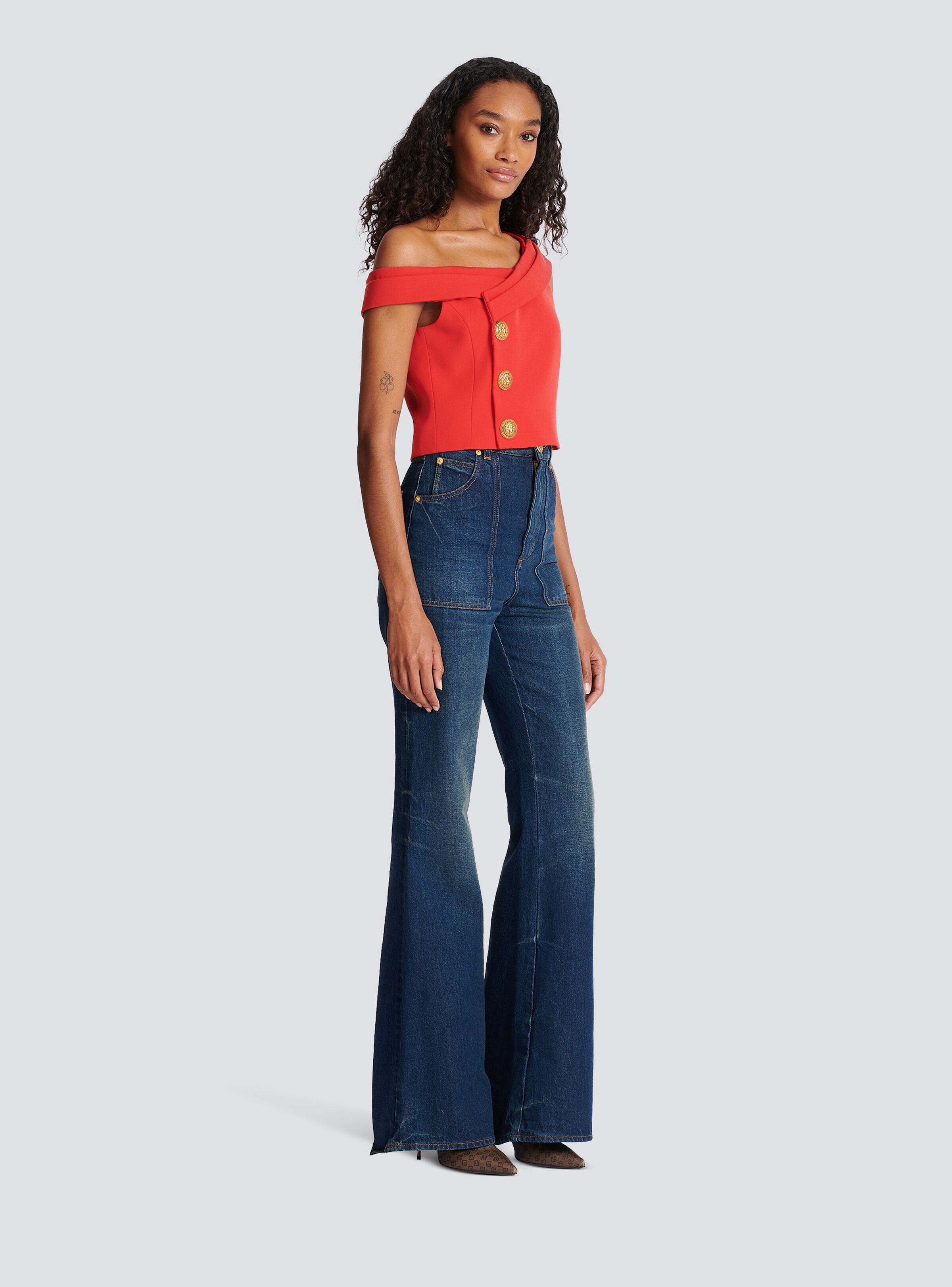 Asymmetrical crop top - 3