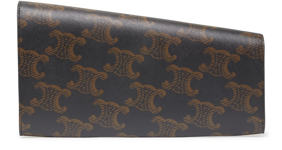 Asymetric clutch in Triomphe canvas XL and calfskin - 3
