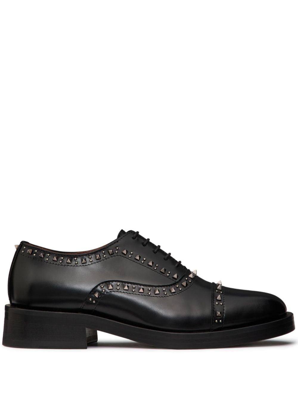 Rockstud leather brogues - 1