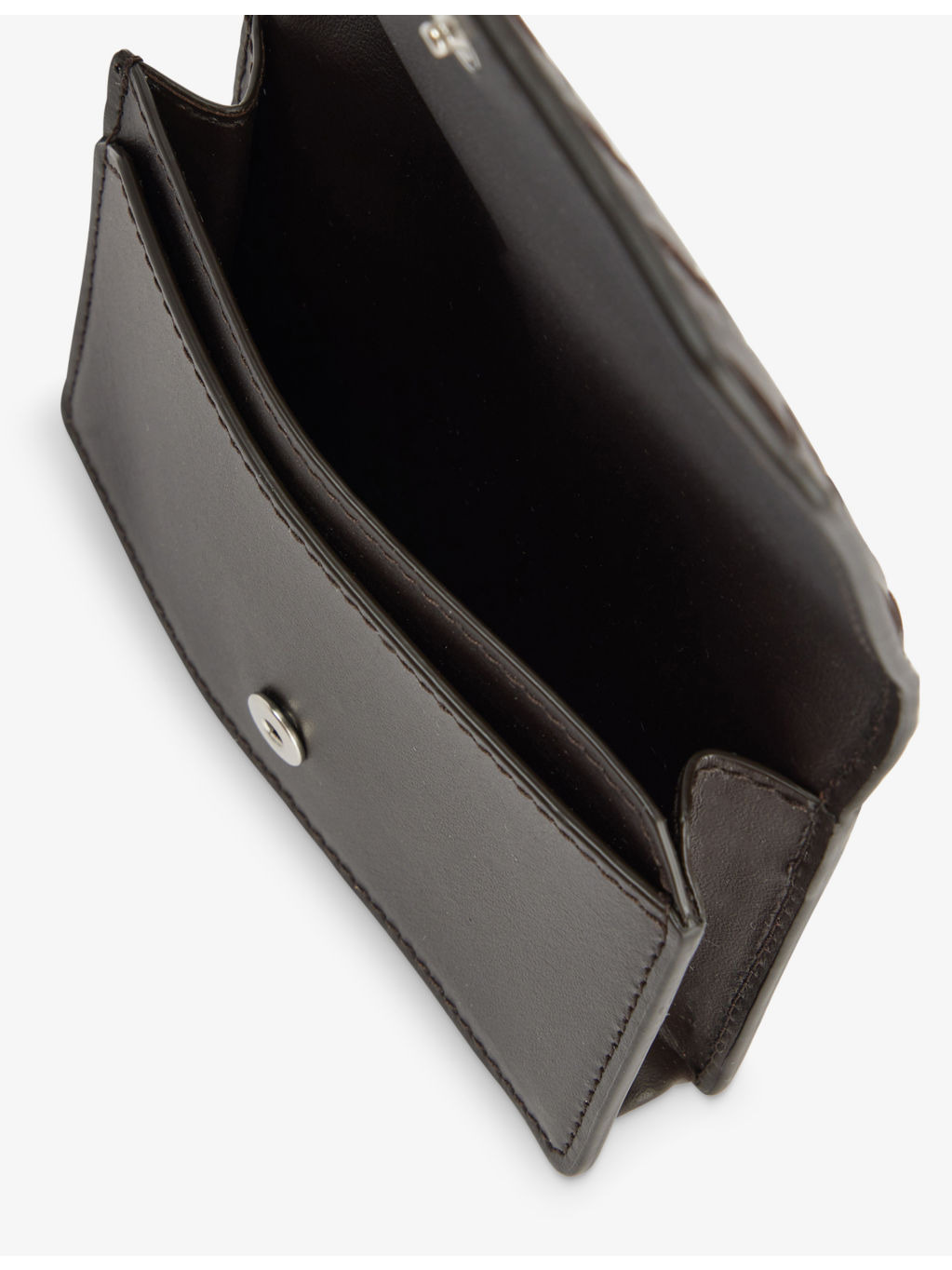 Intrecciato front-flap leather wallet - 4