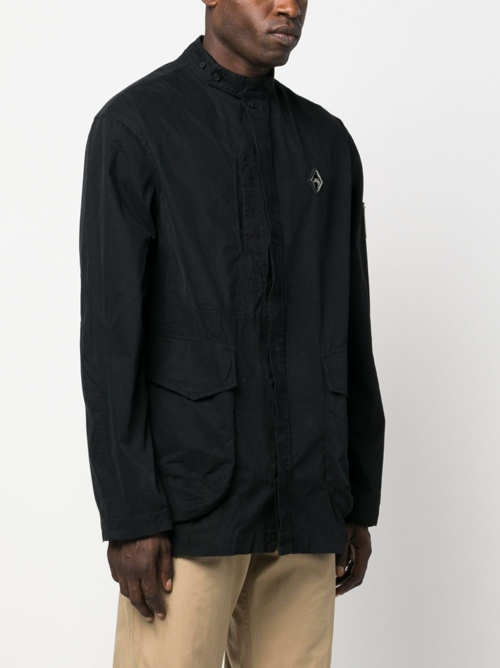 Ando logo-plaque cargo shirt - 3