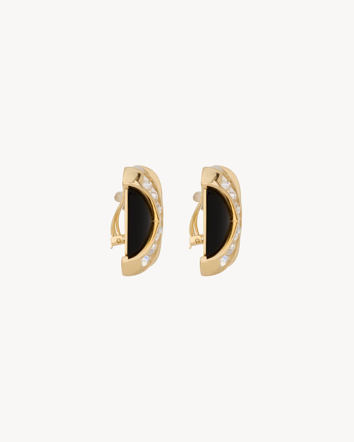 CRYSTAL CROSS EARRINGS IN RESIN AND METAL - 3