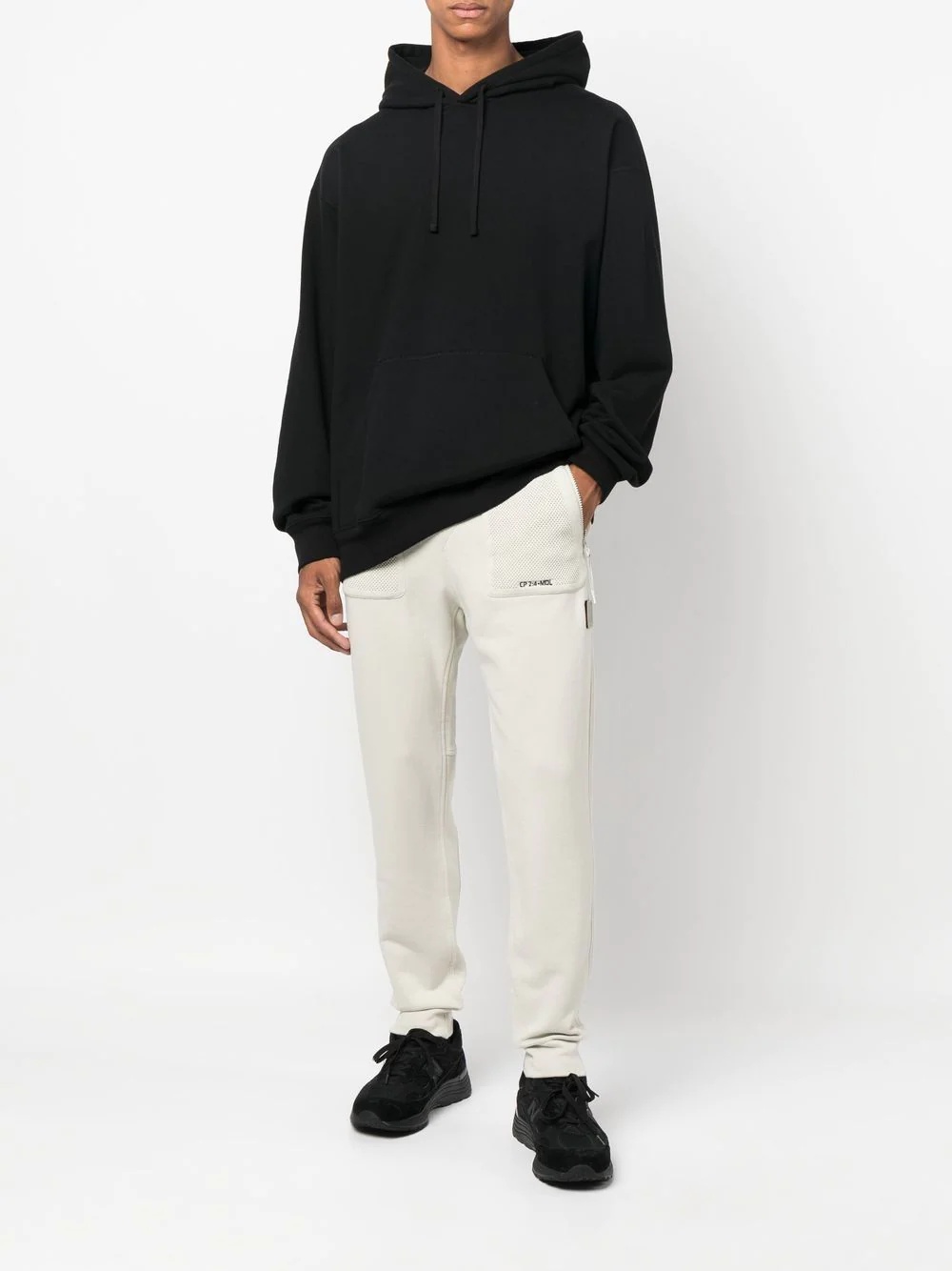 perforated-detail cotton track pants - 2