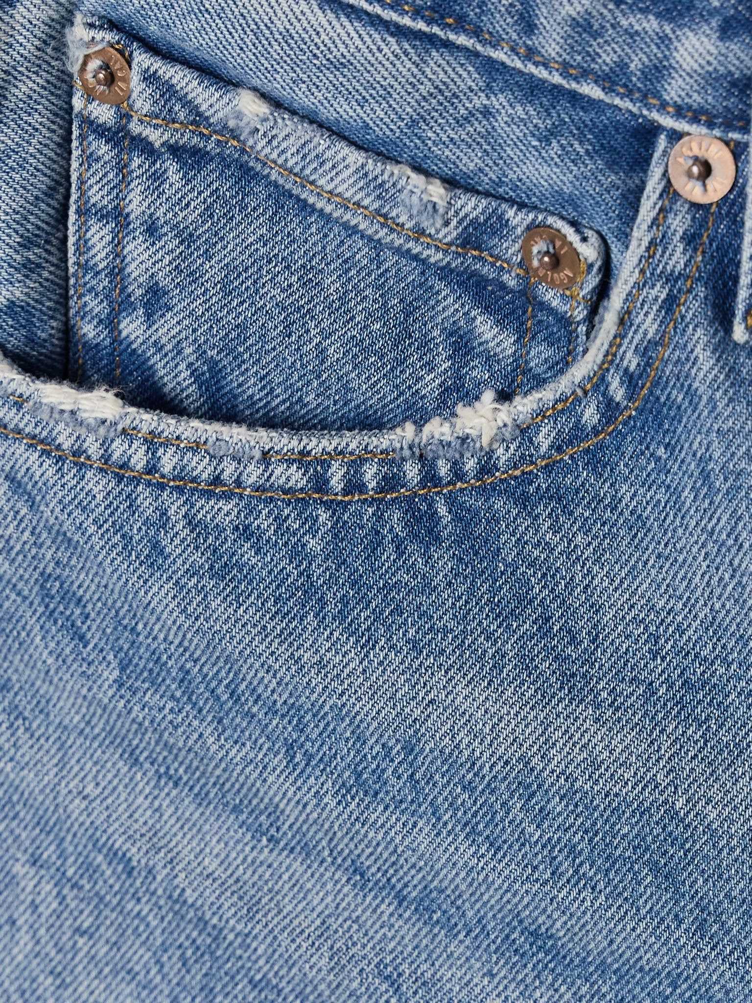 Parker Long distressed denim shorts Mid denim - 5