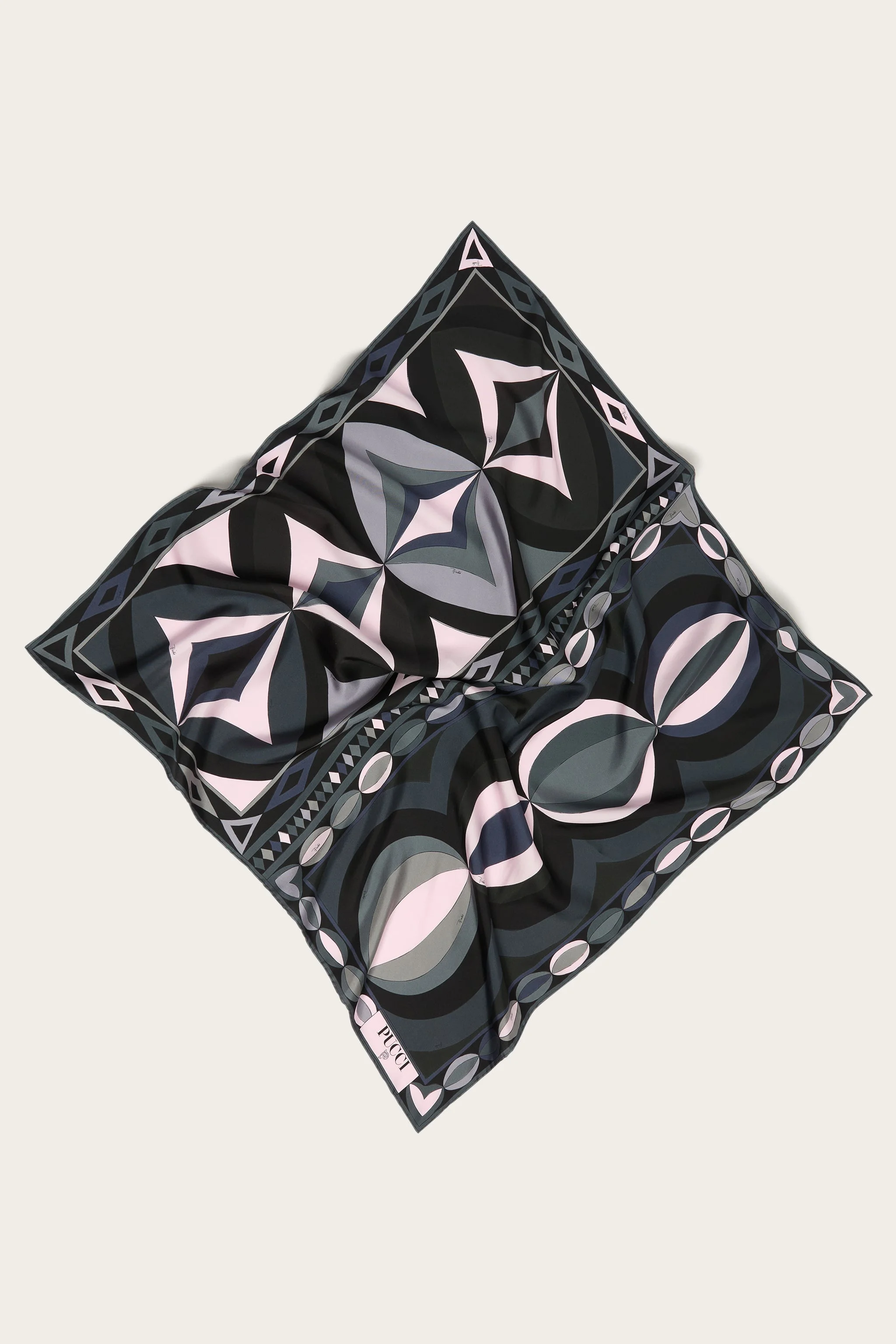 COLLANE PRINT SILK TWILL SCARF - 1