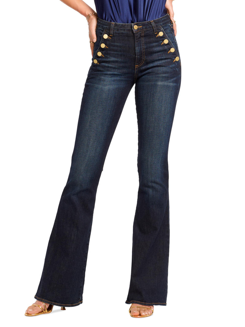 Women's Helena High-Rise Flare Jeans - Dark Rinse 1