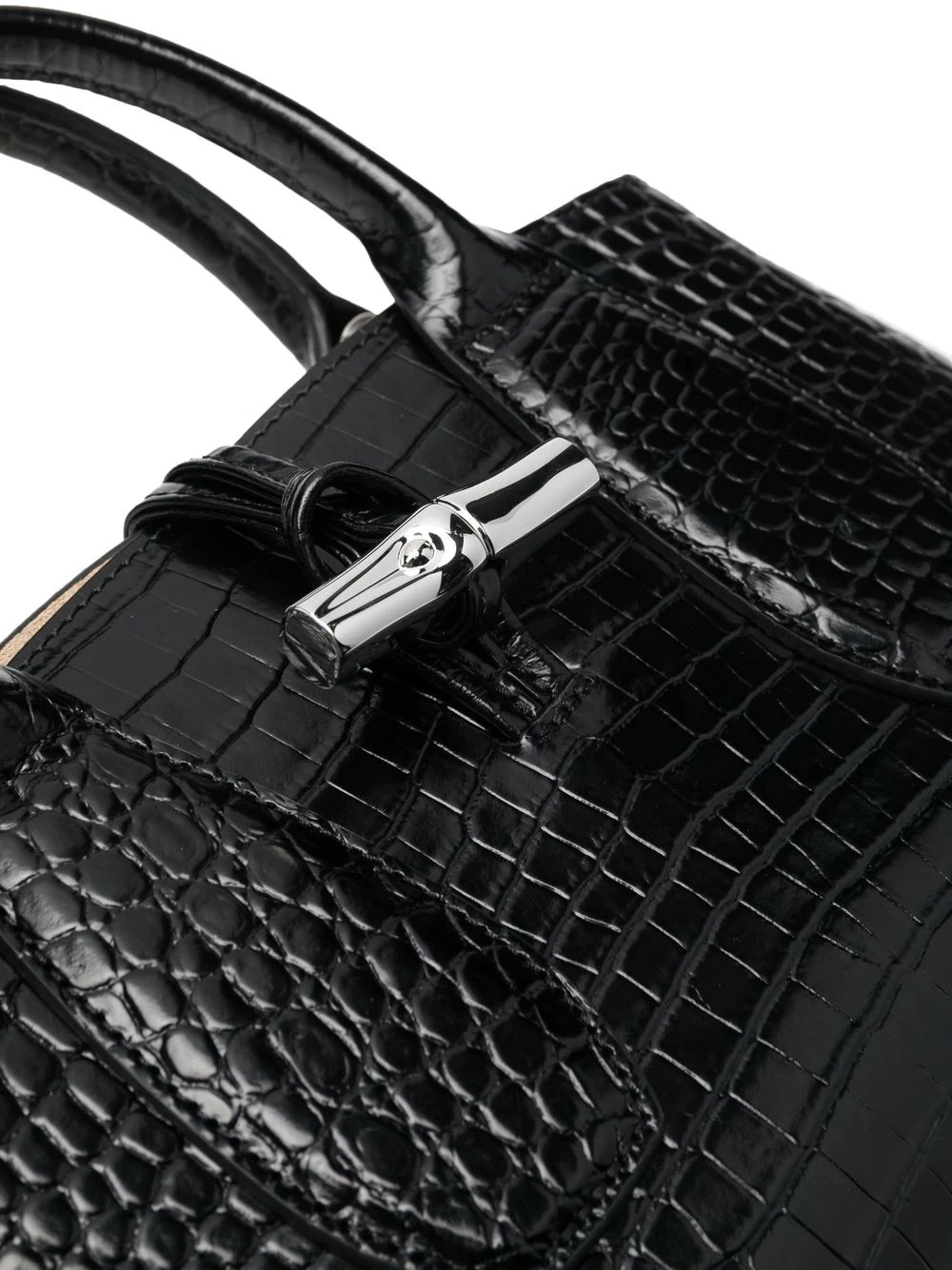 Roseau crocodile-effect leather tote bag - 4