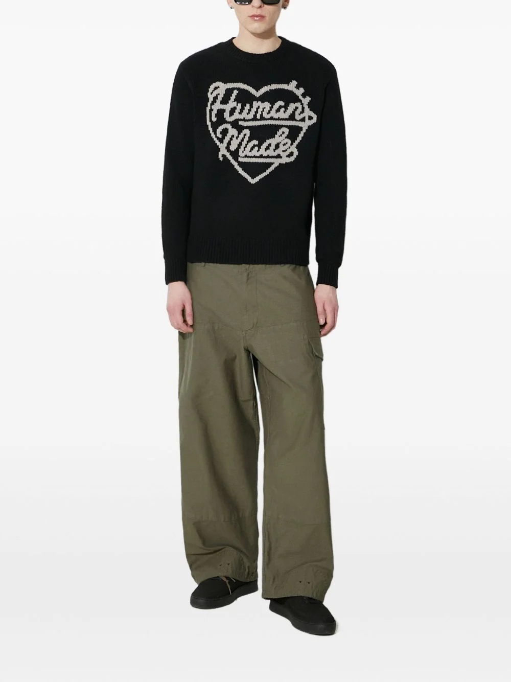 logo-patch trousers - 1