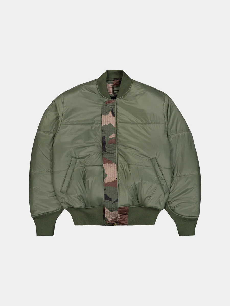 ALPHA INDUSTRIES MA-1 BASE FLIGHT JACKET CAMO | REVERSIBLE