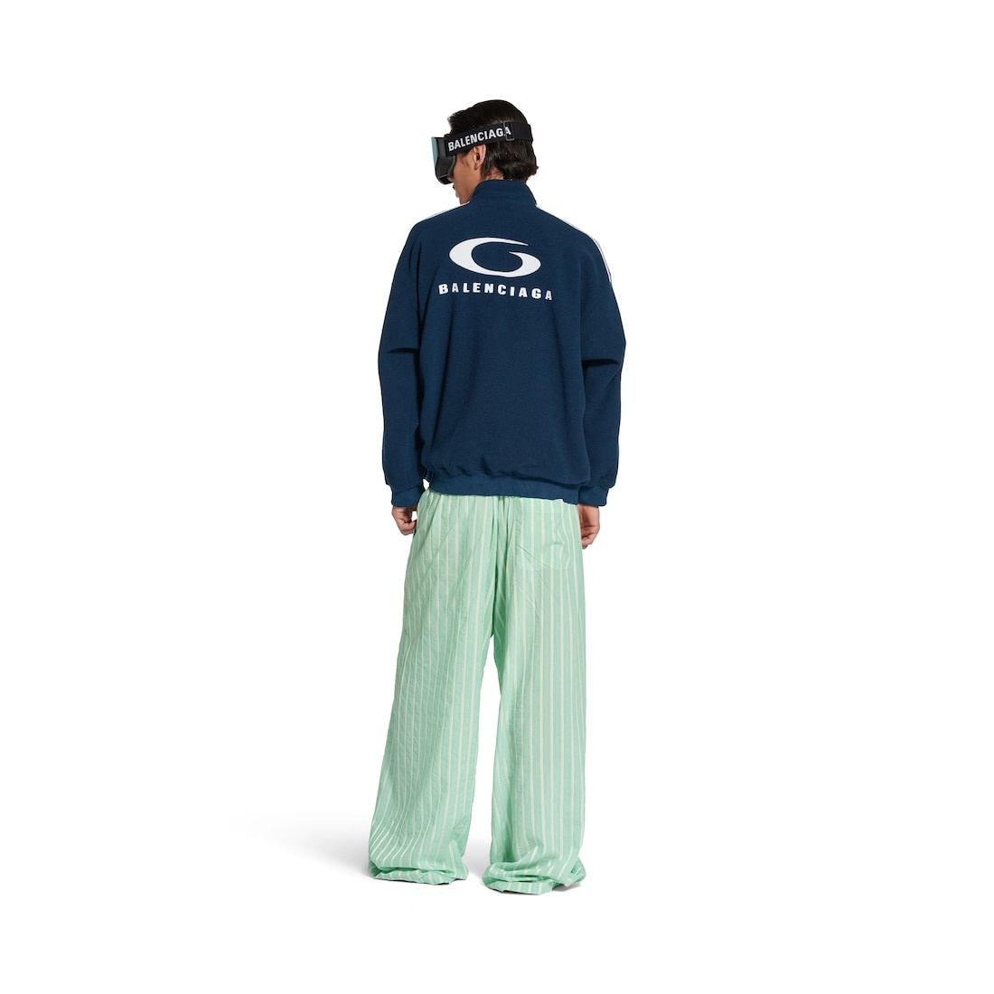 Large Pyjama Pants in Green/white - 3