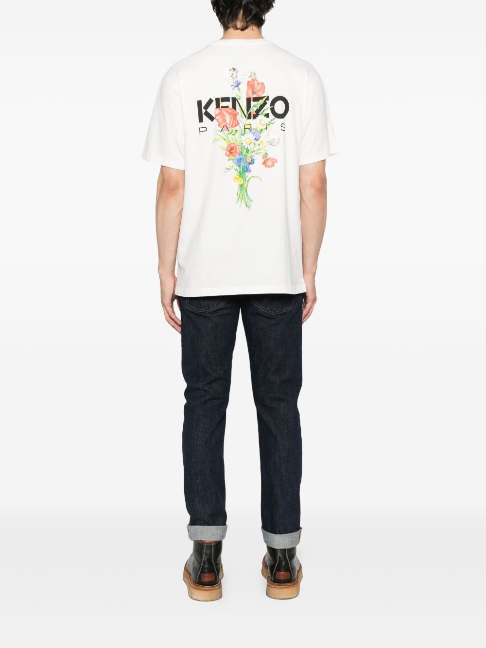 floral-print cotton T-shirt - 2