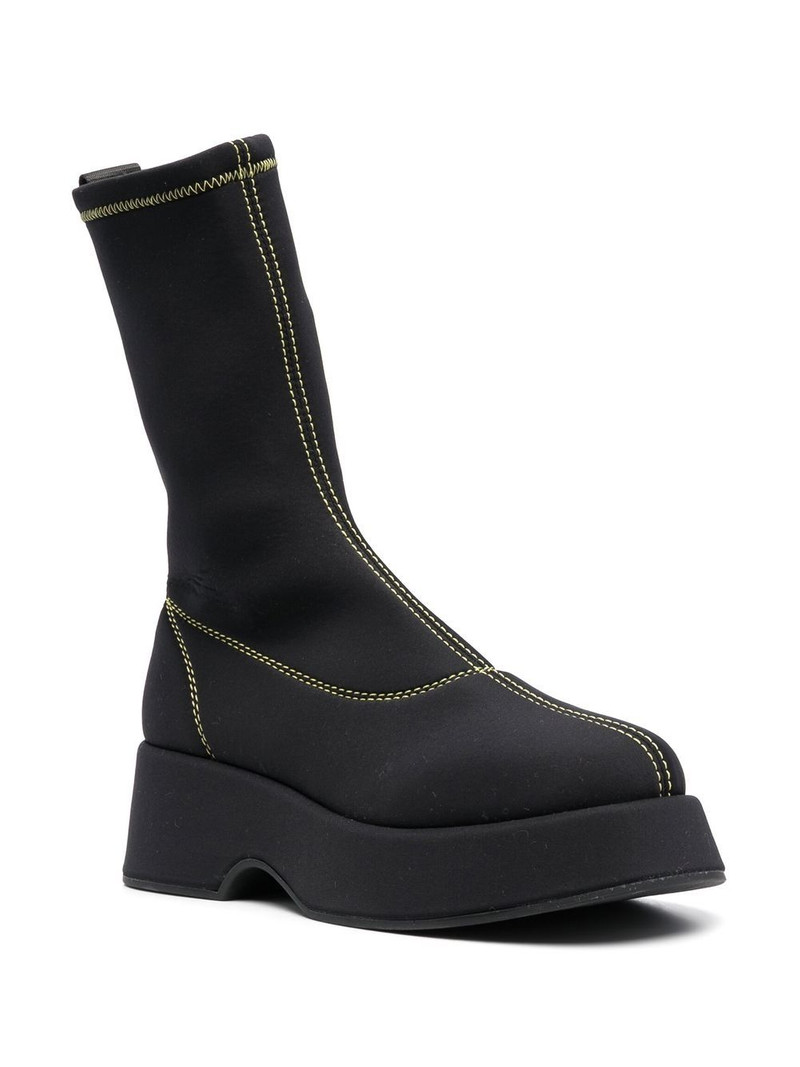GANNI Retro Flatform ankle boots outlook