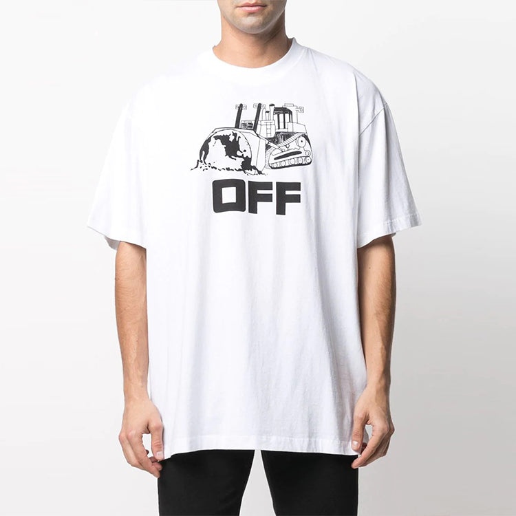 Off-White SS21 Mona Lisa Rubber Strap Printing Pullover Short Sleeve White OMAA038R21JER0110110 - 2